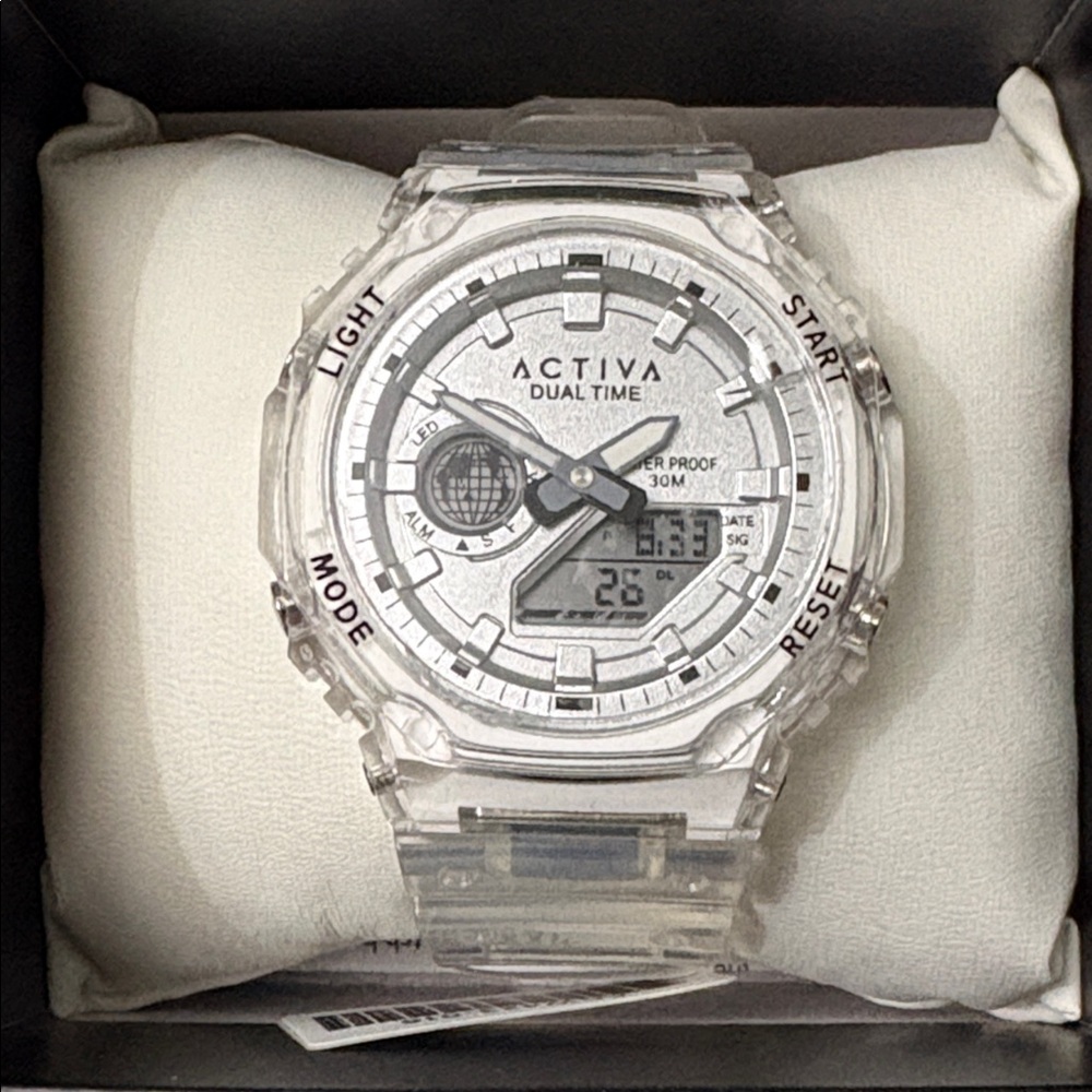Activa Recon X Invicta Digital Unisex Watch Transparent/White 45.5mm ACW423-016